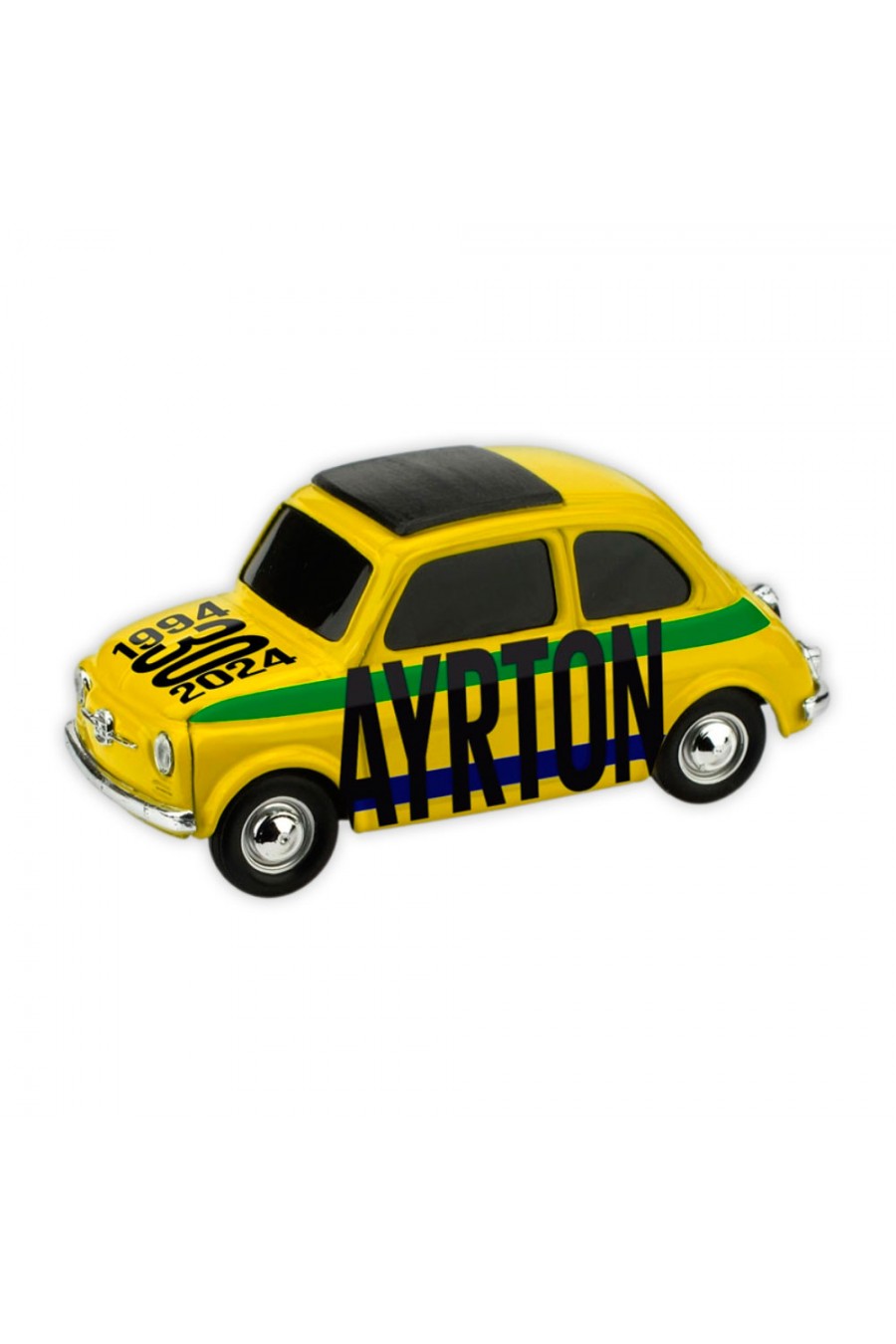 Miniaturauto zum 30-jährigen Jubiläum des Fiat 500 Ayrton Senna