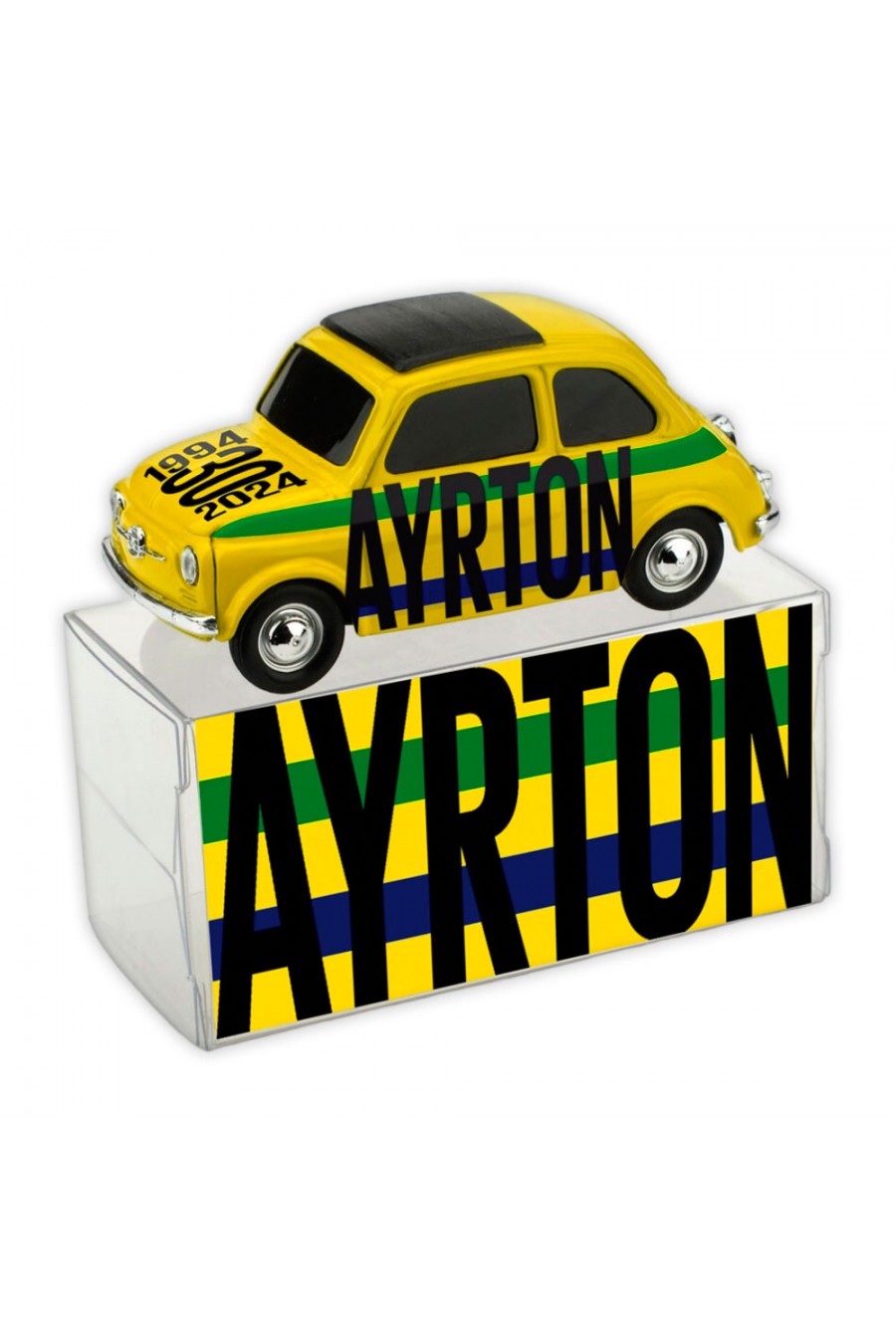 Voiture miniature 1:43 Fiat 500 Ayrton Senna « 30e anniversaire