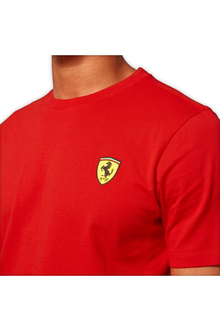 Camiseta pequena com logotipo da Ferrari