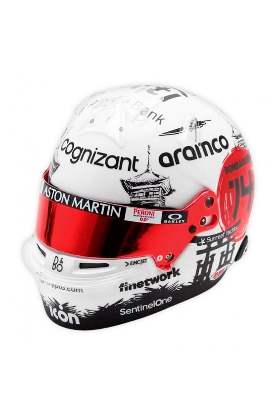 Mini Helmet 1:5 Fernando Alonso 'Aston Martin 2023' GP Japan