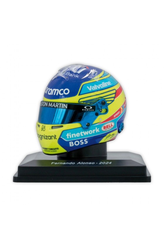 Casco Mini Helmet 1:5 Fernando Alonso 'Aston Martin 2024'