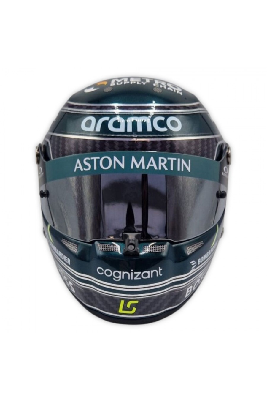 Casco Mini Helmet 1:2 Lance Stroll 'Aston Martin 2024'