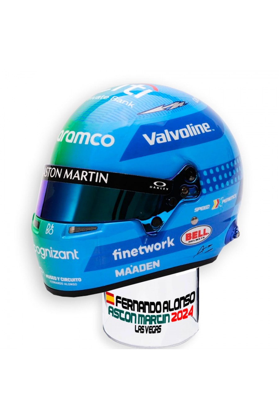 Casco Mini Helmet 1:2 Fernando Alonso 'Aston Martin 2024' GP