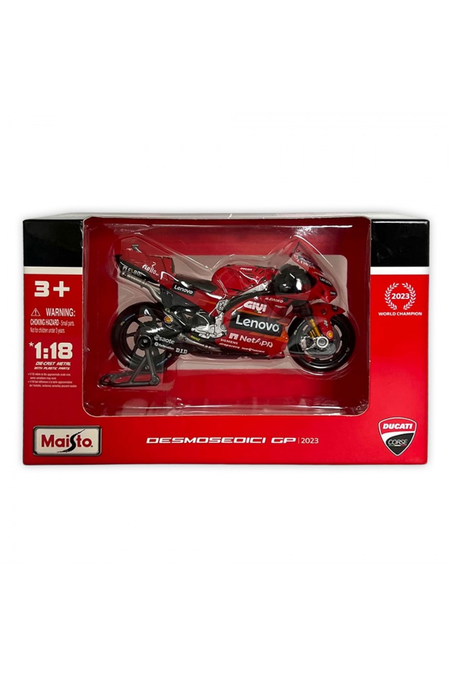 Miniatura 1:18 Moto Ducati Corse MotoGP 2023 'Francesco Bagnaia'