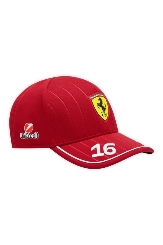 Gorra Charles Leclerc Ferrari F1 2025 Roja