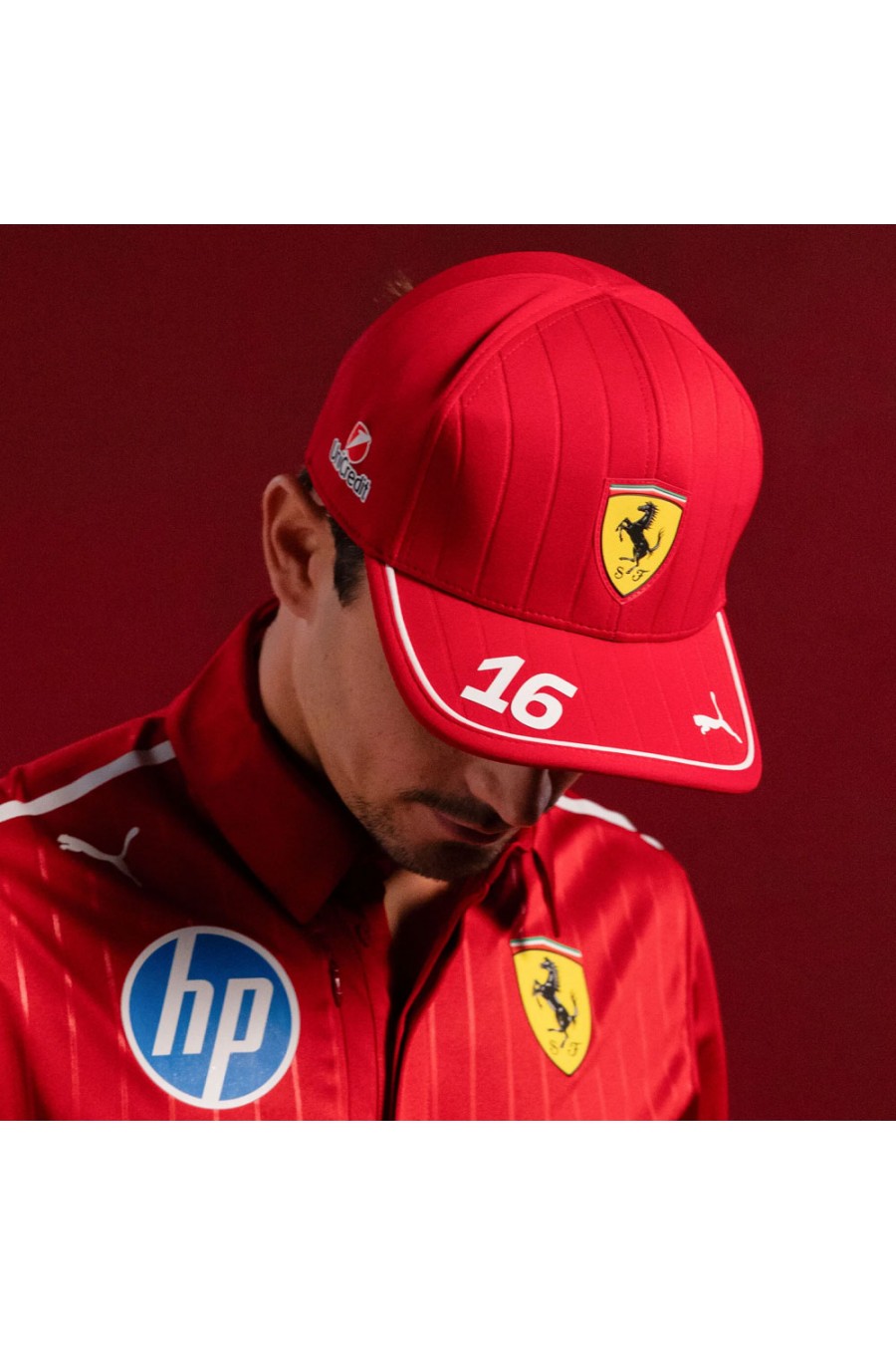 Gorra Charles Leclerc Ferrari F1 2025 Roja