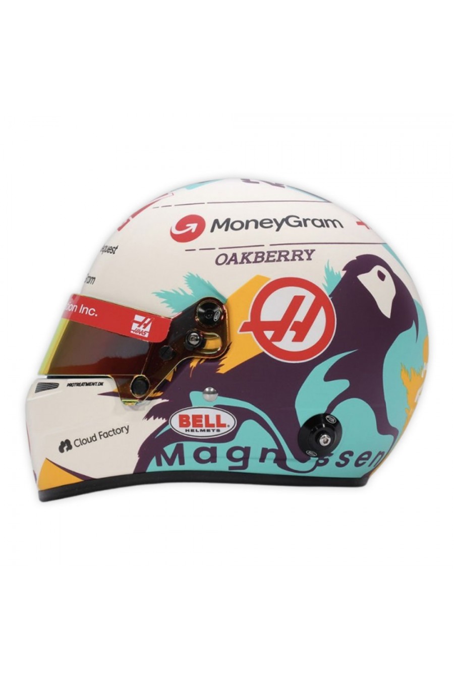 Mini Capacete 1:2 Kevin Magnussen 'Haas F1 2024'