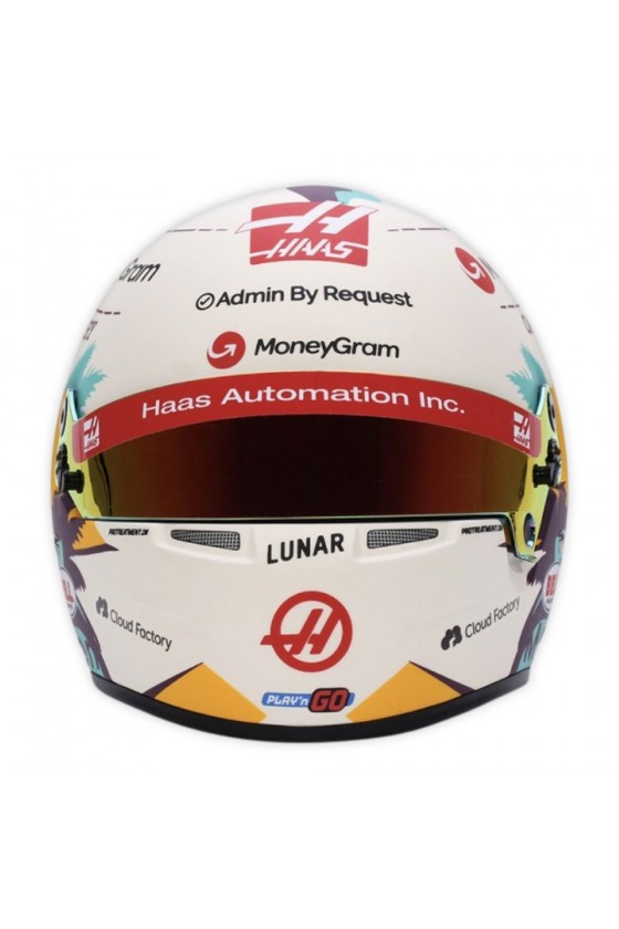 Mini Capacete 1:2 Kevin Magnussen 'Haas F1 2024'