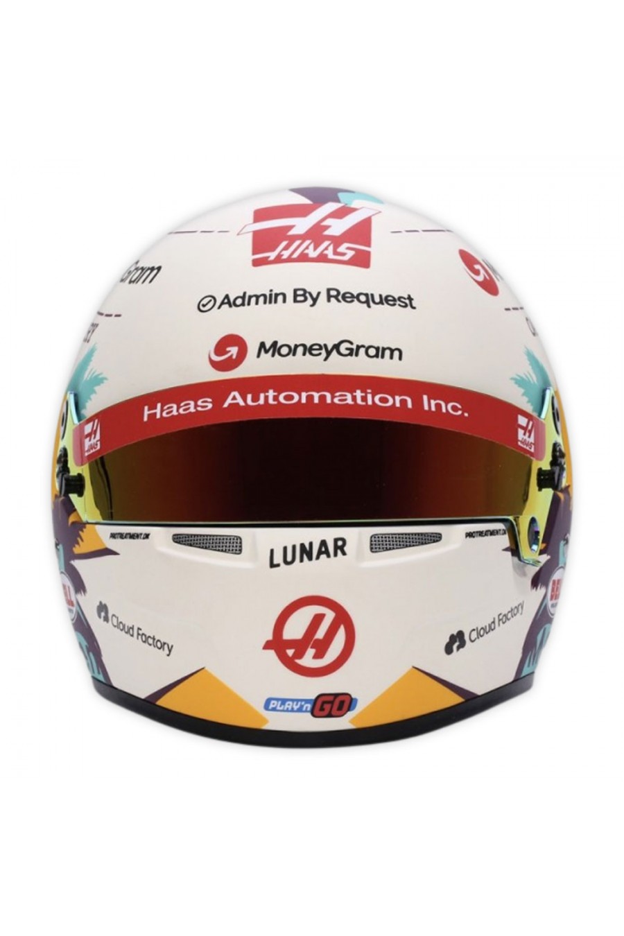 Mini Capacete 1:2 Kevin Magnussen 'Haas F1 2024'
