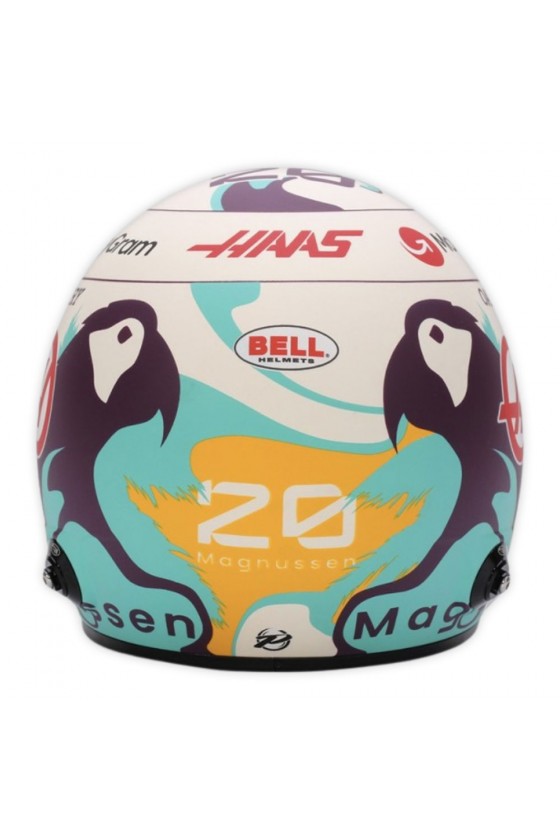 Mini Capacete 1:2 Kevin Magnussen 'Haas F1 2024'