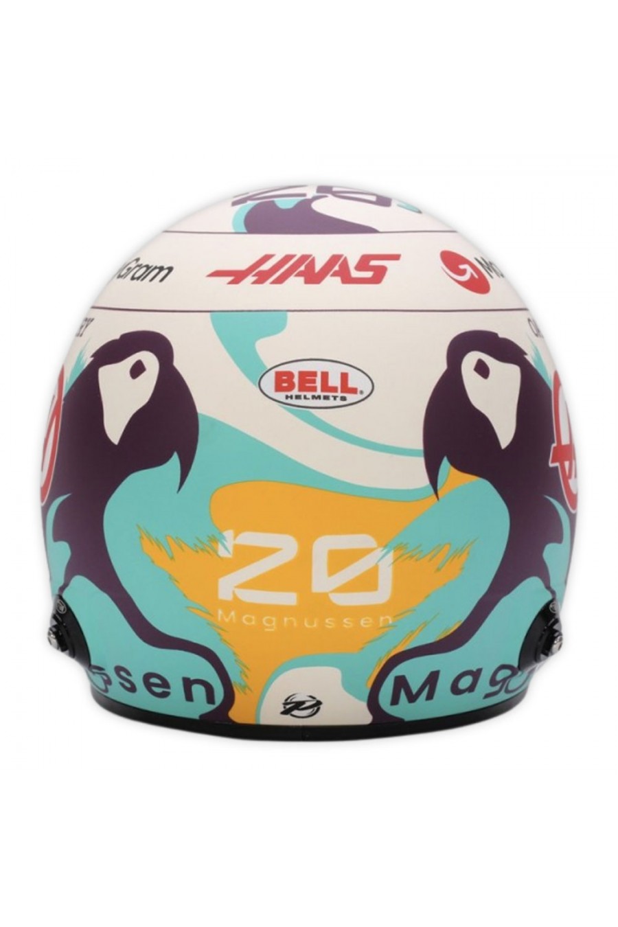 Mini Capacete 1:2 Kevin Magnussen 'Haas F1 2024'