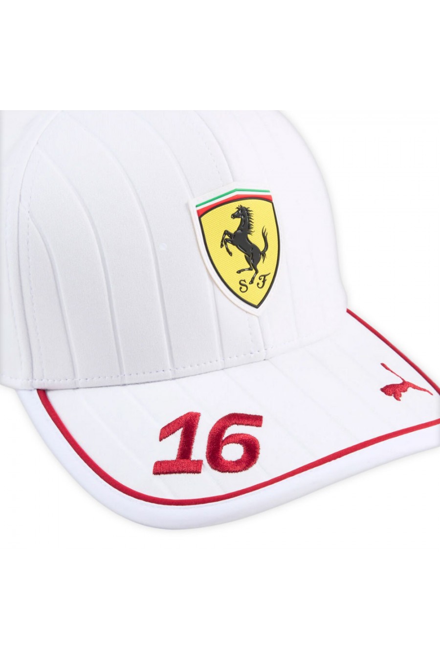 Gorra Charles Leclerc Ferrari F1 2025 Blanca