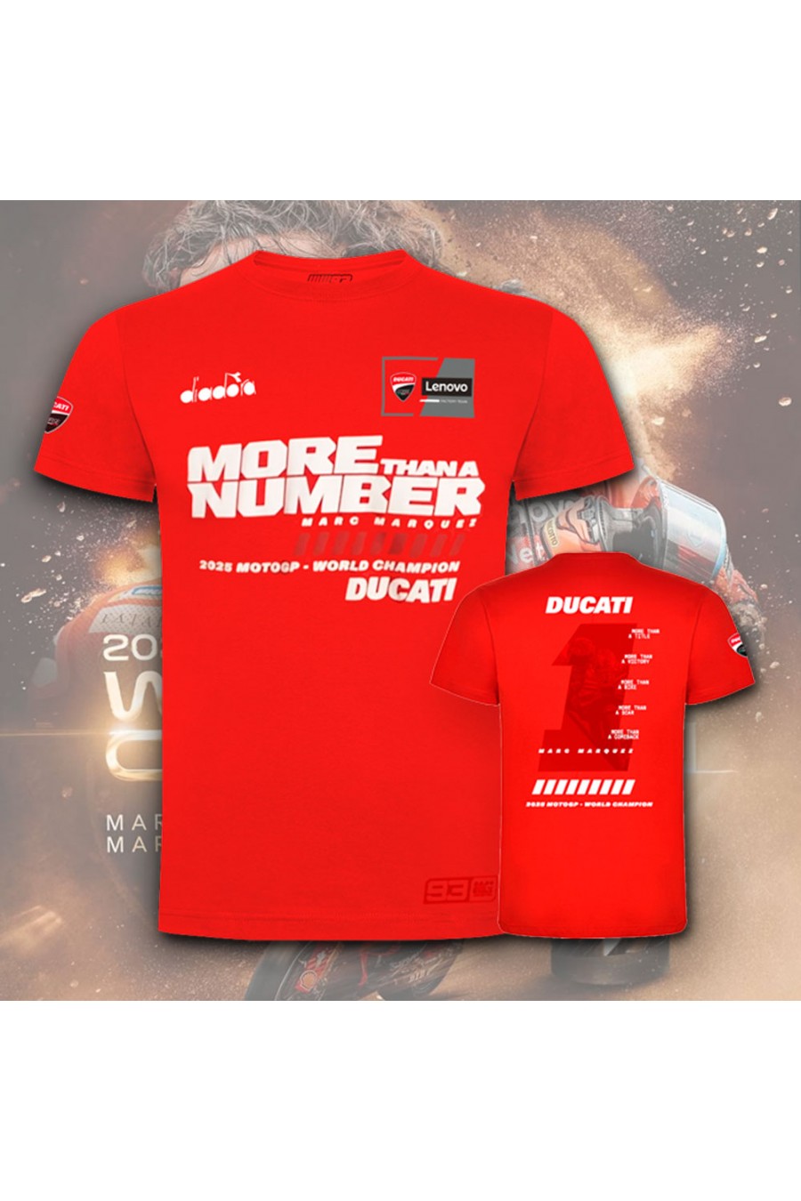 Offizielles Marc Márquez T-Shirt – MotoGP-Weltmeister 2025 |