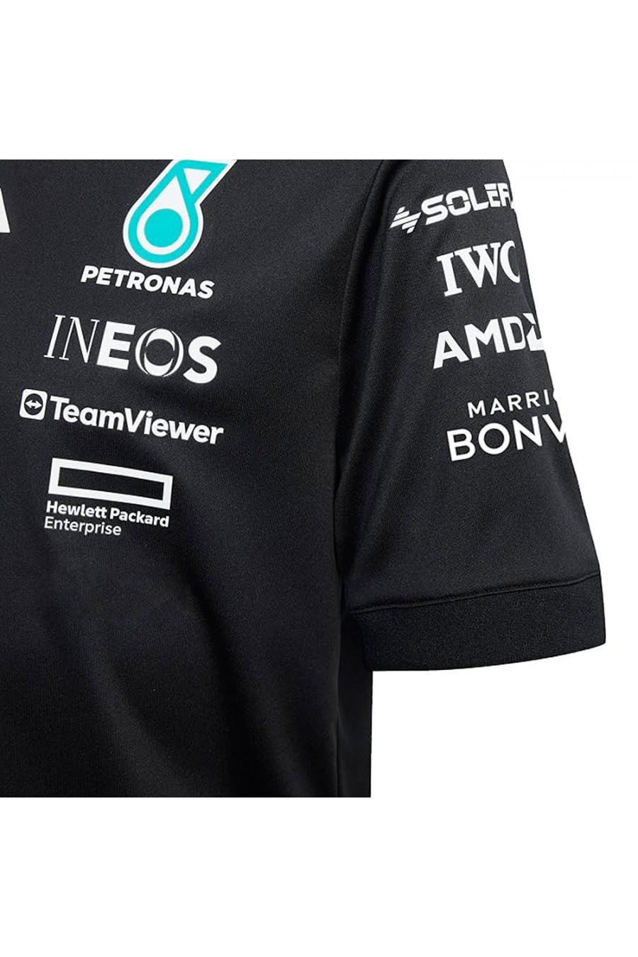 Camiseta preta Mercedes F1 2025
