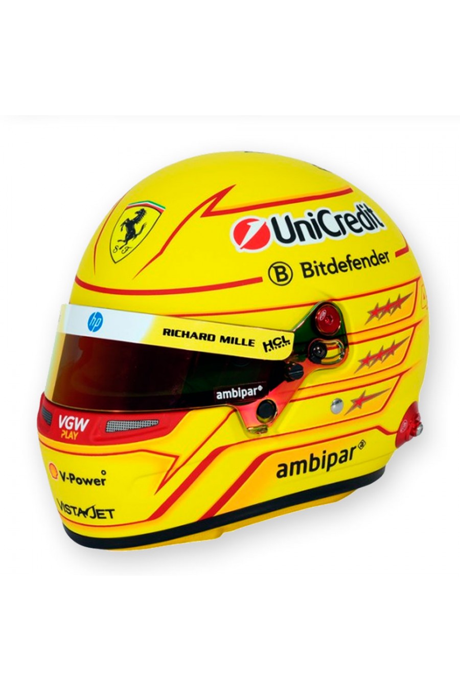 Miniatuurhelm 1:2 Lewis Hamilton Ferrari 2025