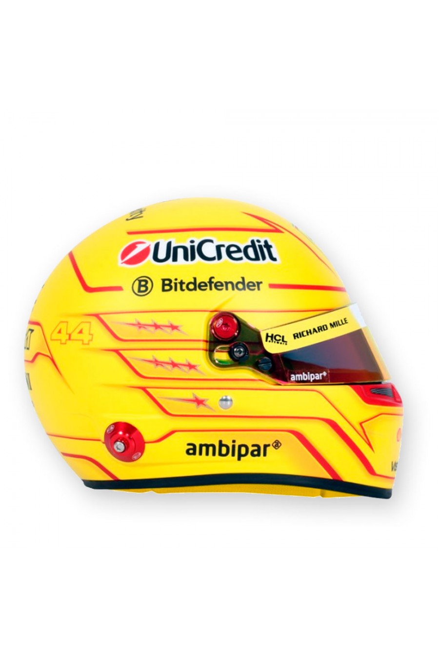 Mini casco 1:2 Lewis Hamilton Ferrari 2025