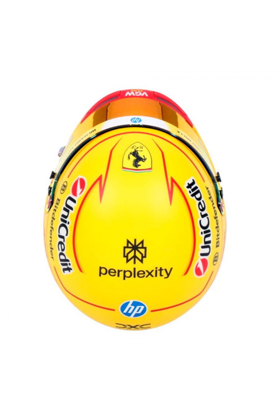 Mini Capacete 1:2 Lewis Hamilton Ferrari 2025