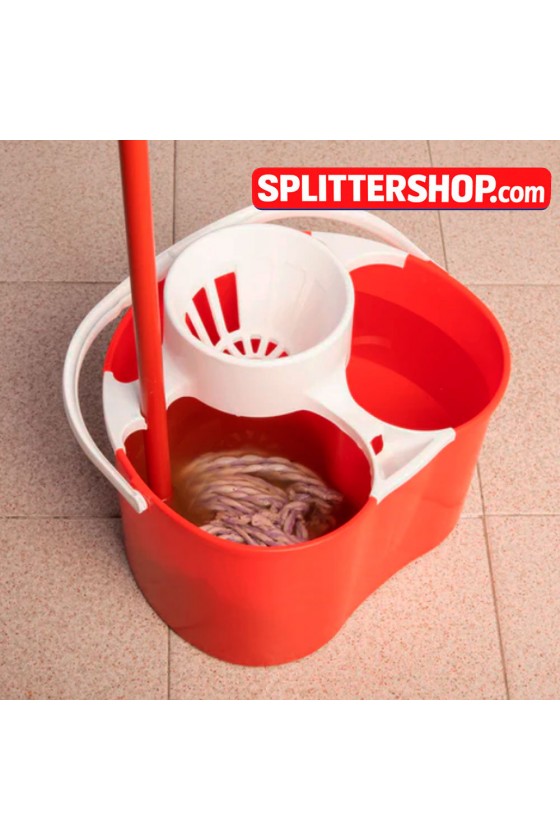 Cubo de limpieza Splitter con doble compartimento y escurridor