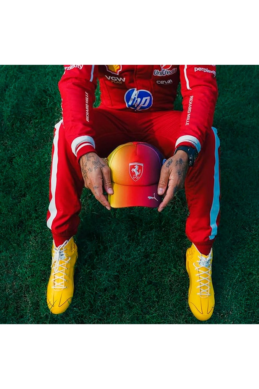 Casquette spéciale Lewis Hamilton Ferrari F1 2025 Grand Prix de