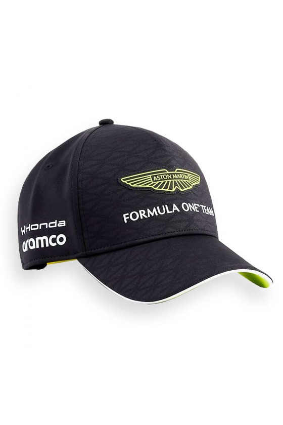 Casquette noire officielle de l'écurie Aston Martin Aramco F1