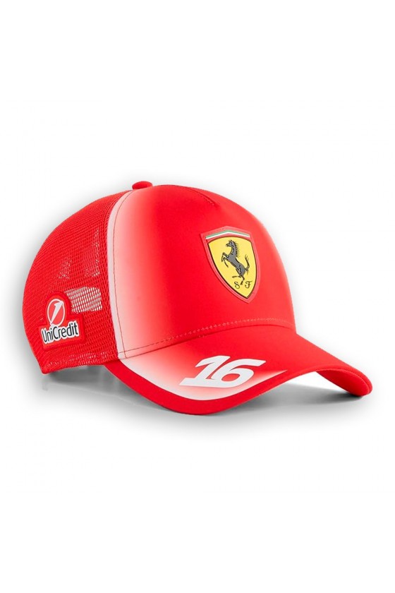 Cappellino da camionista Charles Leclerc Ferrari F1 2026 rosso