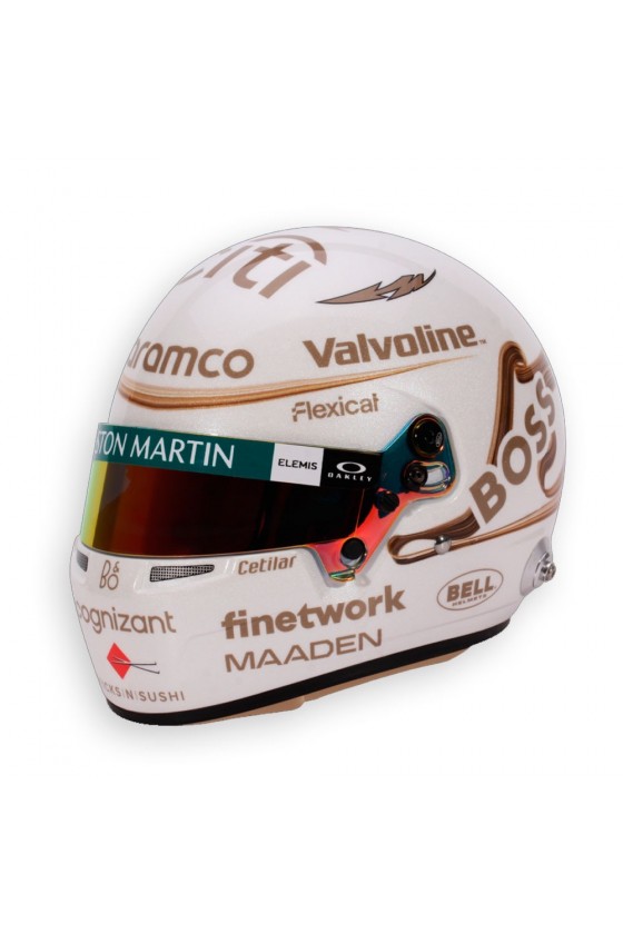 Mini casco in scala 1:2 di Fernando Alonso 'Cina 2025'