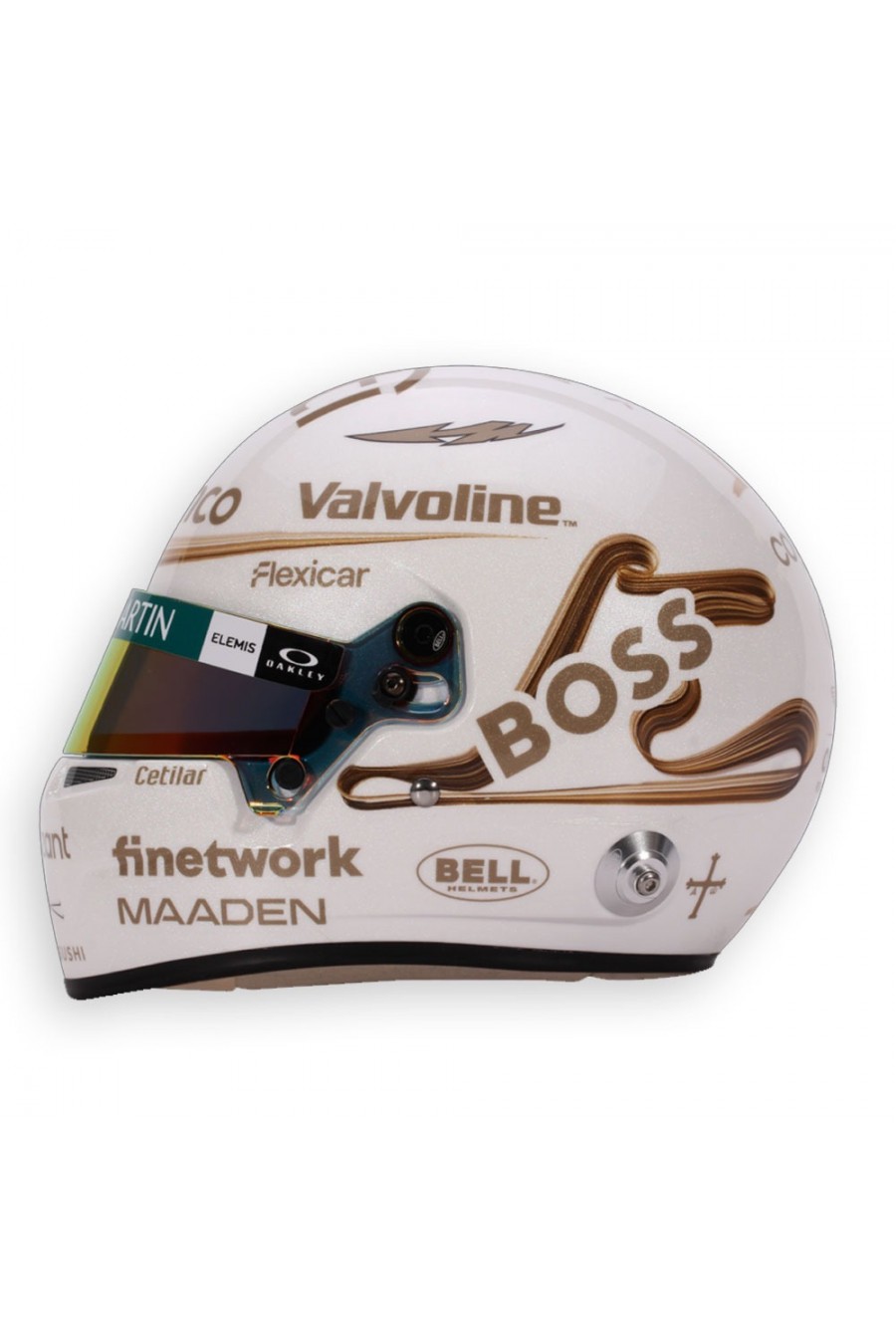Mini casco in scala 1:2 di Fernando Alonso 'Cina 2025'