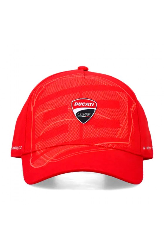 Officiële Marc Márquez-pet 2026 - Ducati Corse Total Red