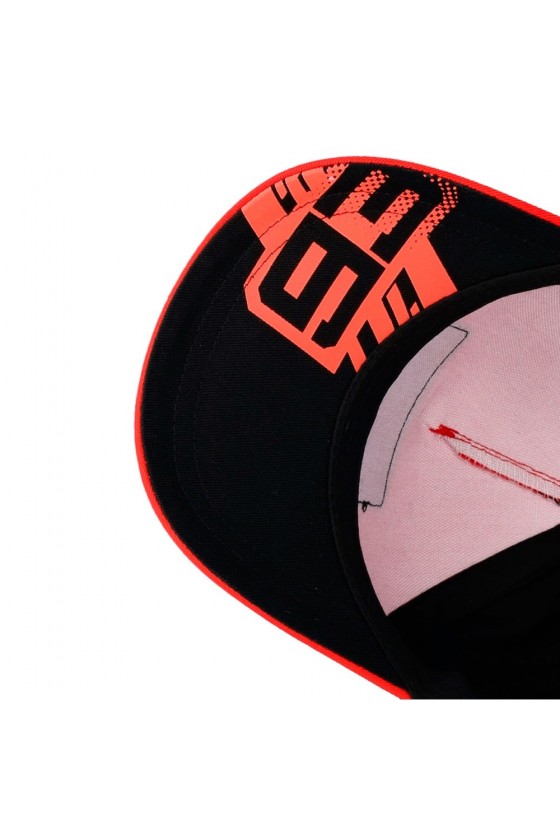 Kinderpet met Ducati Marc Marquez Baseball 93-patch in zwart en