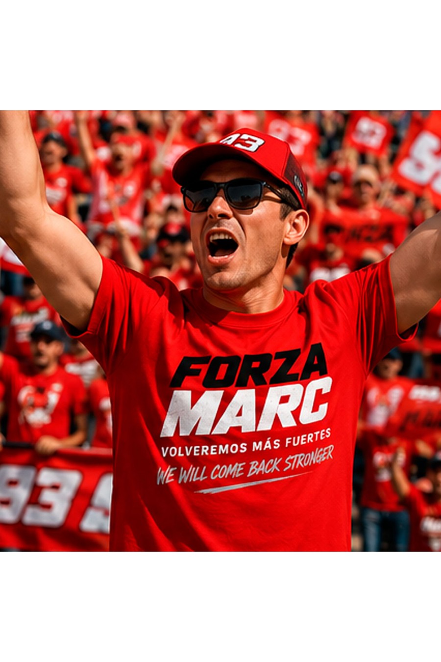 Maglia Marquez FORZA MARC – Torneremo più forti