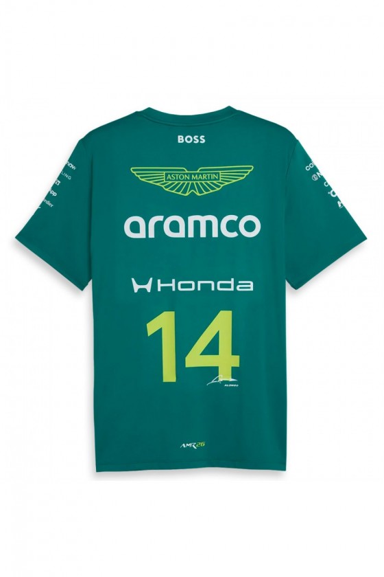 Officieel Fernando Alonso Aston Martin F1 2026 kinder-T-shirt